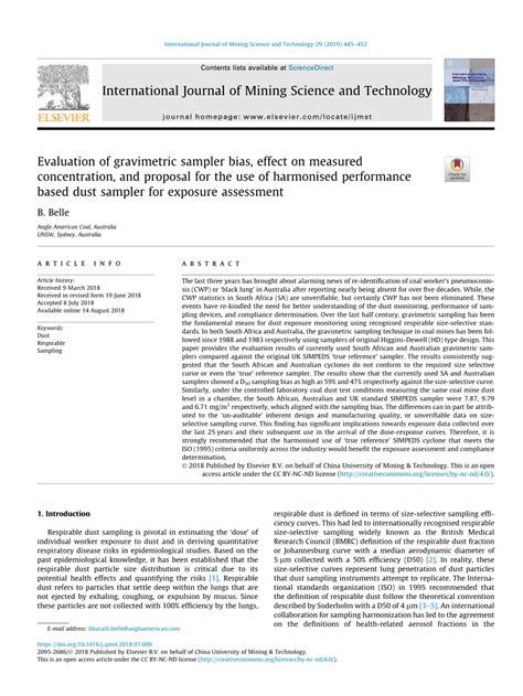 Evaluation of gravimetric sampler bias, effect on measured