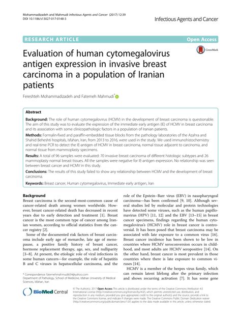 Evaluation of human cytomegalovirus antigen expression in …