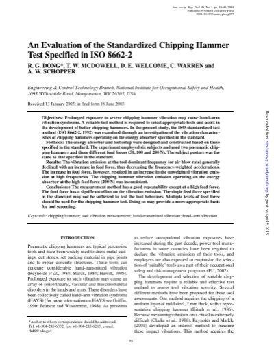 Evaluation of the Standardized Chipping Hammer Test Specified …