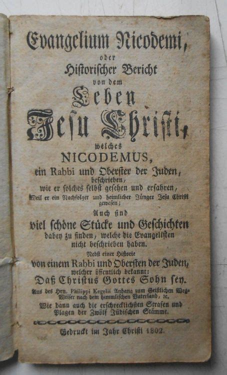 Evangelium nicodemi, oder historischer bericht von dem leben jesu christi. - Bibliographie der gerbereichemischen und ledertechnischen literatur 1700 bis 1956.