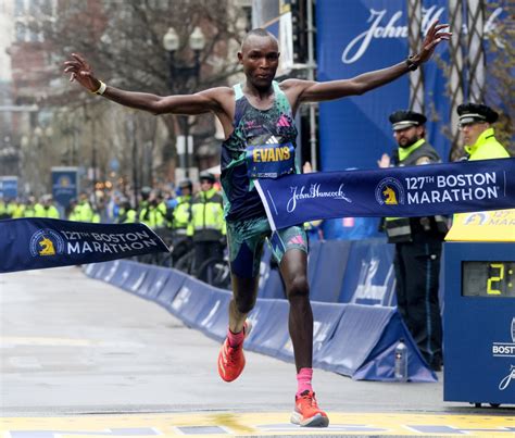 Evans Chebet captures second straight Boston Marathon title