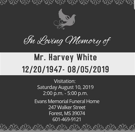 Evans funeral home forest ms. Obituary. James O. Vaughn, age 86, and a resident of Madison died Thursday, November 11, 2021, following an extended illness. Funeral services will be conducted at 10am Monday, November 15, 2021, from the chapel of the OTT & LEE Funeral Home in Forest. Visitation will be held from 6pm-8pm Sunday, November 14, 2021, at the funeral home. 