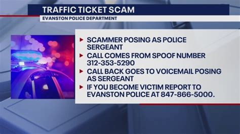 Evanston police warn of traffic ticket scam calls
