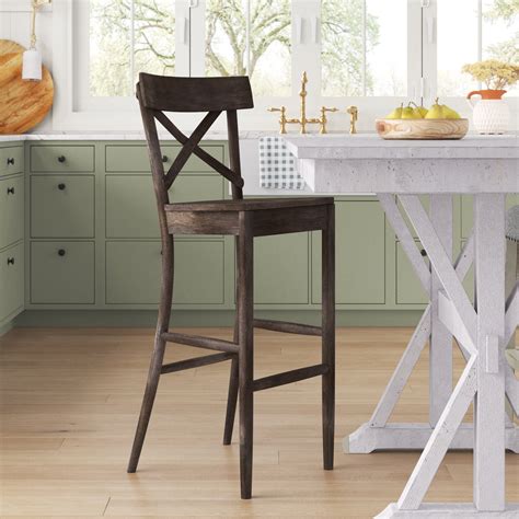 Evelin Solid Wood Bar & Counter Stool - Wayfair.ca