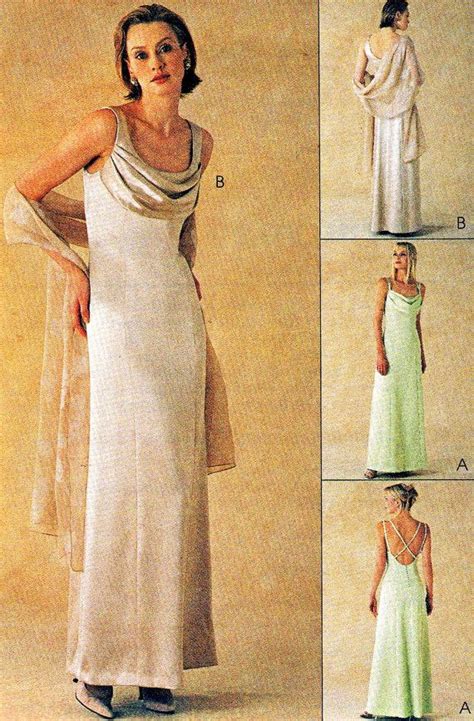 Evening Dress Pattern Rectangular Stole Sewing Pattern McCalls 9675