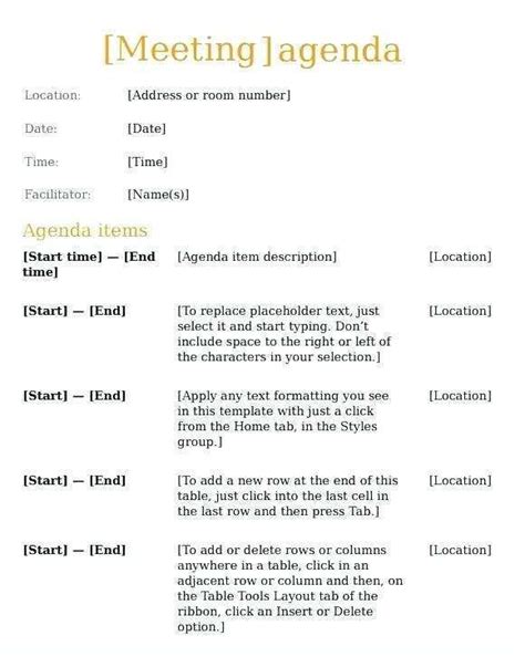 Event Agenda Template Google Docs Cards Design Templates