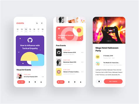 Event App Concept Event app, App design, App