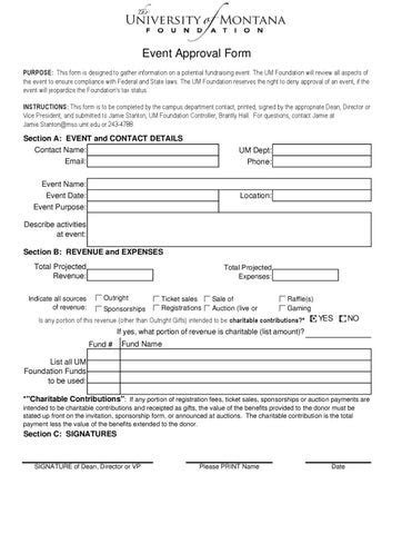 Event Approval Form by umfoundation umfoundation Issuu