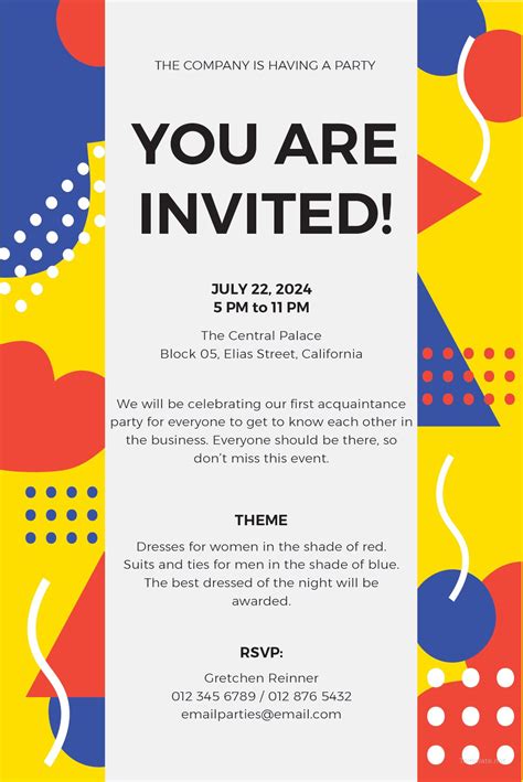 Event Email Invitation Template