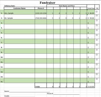 Event Fundraiser Template for Excel