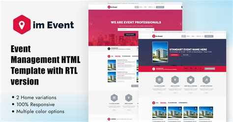 Event Management HTML Template with RTL version weidea
