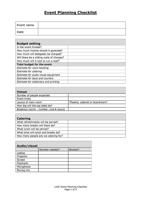 Event Planning Checklist 16+ Free Word, PDF Documents Download Free & Premium Templates