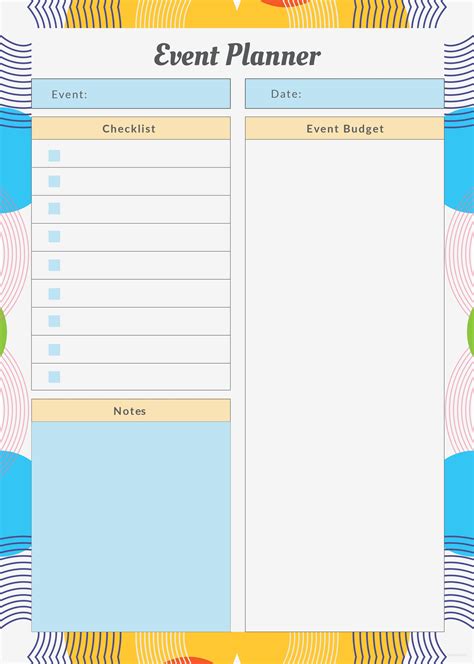 Event Planning Template Word