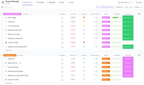 Event Planning Template by ClickUp™