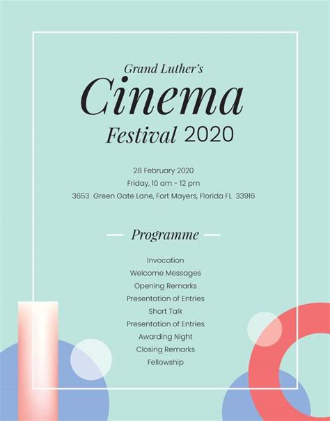 Event Program Booklet Template Arts Arts