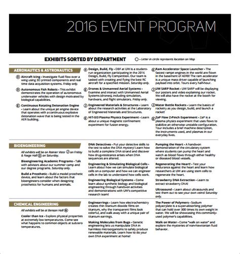 Event Program Templates Indesign Software fourbool