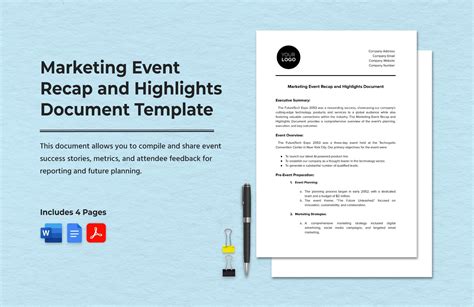 Event Recap Template Word, Google Docs