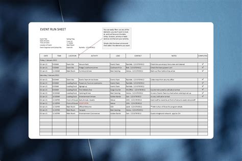 Event Run Sheet Template A Step By Step Guide