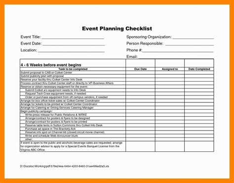 Event Rundown Template Excel Excel Templates