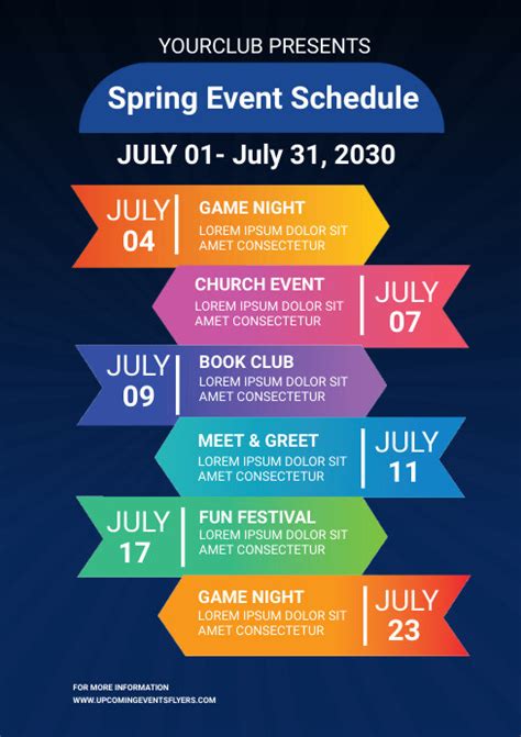Event Schedule Design Template