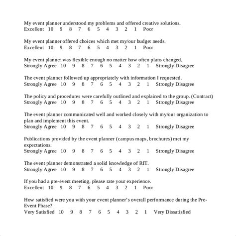 Event Survey Template Word Sample Design Templates