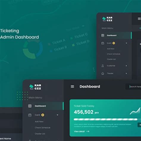 Event Ticketing Admin Dashboard UI Template in UX & UI Kits on Yellow