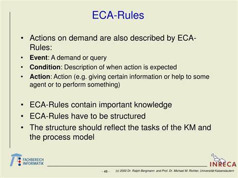 Event action condition.  This chapter discusses ECA rules in the context...