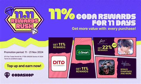 Event codashop gratis 2024. 11 Rewards Rush. . 11 bersama Codashop dan dapatkan Rewards h...