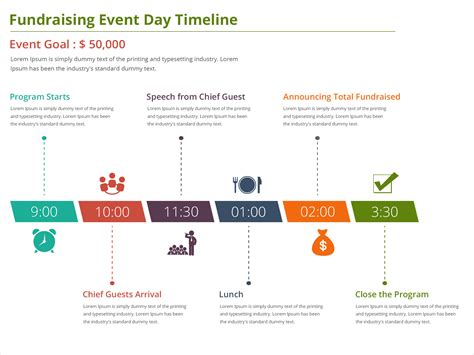 Event timeline template. Each program template is fully customizable so you can plug in your own content, images, colors, icons and more with ease. Personalize your event program design by quickly changing the title, background image and program details. You can browse through millions of free stock photos in our built-in image library, or upload your own. 