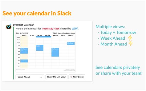 Eventbot Calendar Slack App Directory