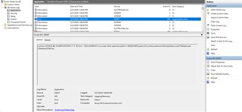 Eventlog explorer.  Applications and operating-system components can use this cen...