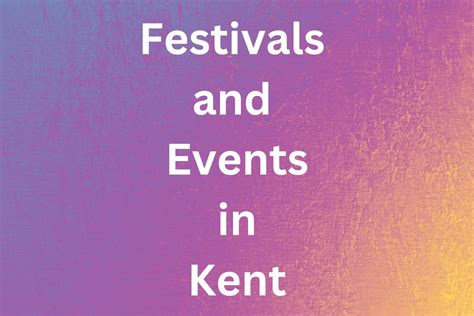 Events Calendar – Main Street Kent