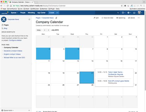 Events USM Web CMS Confluence
