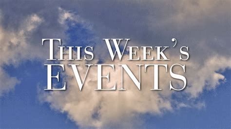 Events this week. Things To Know About Events this week. 