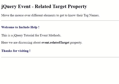 Eventtarget js.  The relatedTarget property is read-only. relatedTarget ...