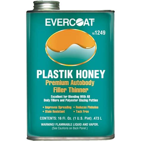 Evercoat Plastik Honey Auto Body Filler Thinner