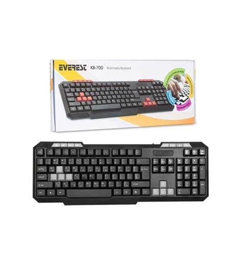 Everest KB-700 Siyah USB US Layout Multimedia Klavye.