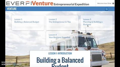 EVERFI's active network of participating teachers, schools, and districts makes it easy to hit the ground running with your new financial education program. ... Venture: Entrepreneurial Expedition. Grades 7-10. Students develop personalized plans for their individual businesses, including financing, marketing, team building, and market research .... 