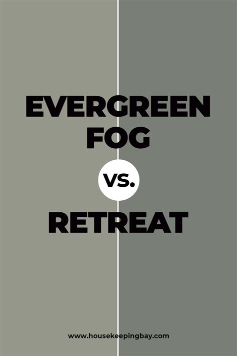 Evergreen Fog vs Retreat. Retreat by Sherwin Williams reminds of Evergreen Fog only being noticeably darker with much more pronounced green tones in it. Since they are pretty much alike, using them both in the same room makes no sense, but if you are looking for a warmer and deeper color for your walls that has leafy tones, consider taking ...