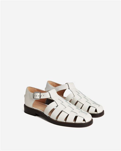 Everlane Leather Fisherman Sandal White 7 Flat eBay