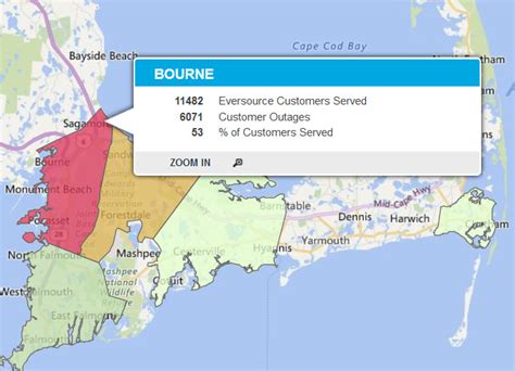 Eversource power outage map cape cod. "We had strong, hazardous winds on the Cape through the night, which brought down more trees and electric lines, causing additional power outages," Eversource CEO Joe Nolan said in a statement. 