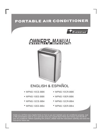 Everstar air conditioner manual mpm2 10cr bb6. - Les histoires étranges de la porte-rouge.