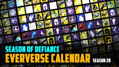 Eververse calendar season 20. May 25, 2023 · Destiny 2: Eververse 'DON'T BUY' List for Bright Dust & Silver Only Items - Season of The Deep Eververse Calendar! (Lightfall Eververse Schedule Season 20) L... 