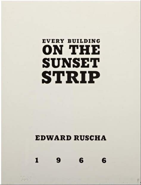 Every Building on the Sunset Strip Edward Ruscha First Edition
