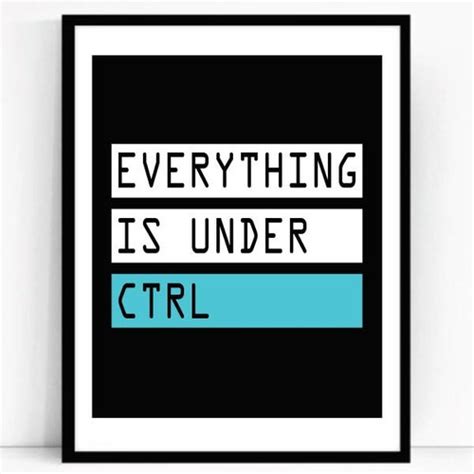 Everything is Under Ctrl Poster for Geeks and Computer Etsy