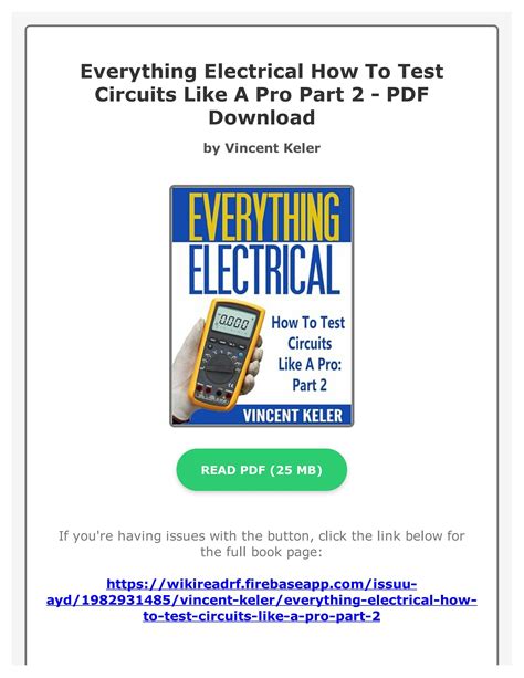 Read Online Everything Electrical How To Test Circuits Like A Pro Part 2 By Vincent Keler