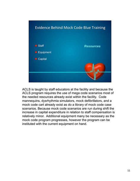 Evidence in Support of Mock Code Blue Programs