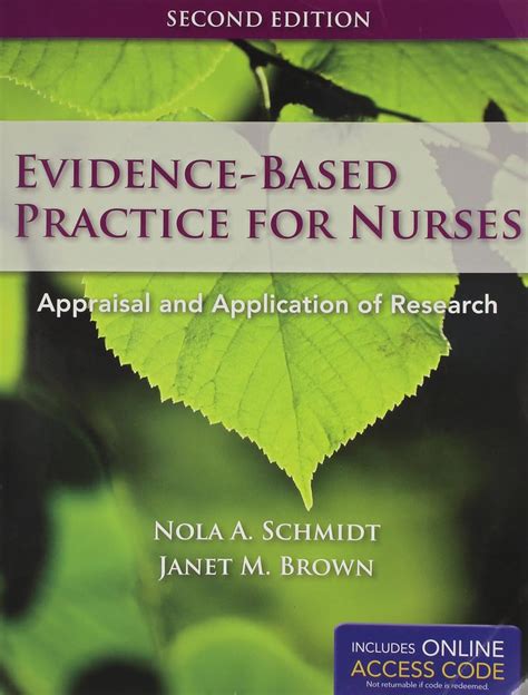 Read Online Evidencebased Practice For Nurses Appraisal And Application Of Research By Nola A Schmidt