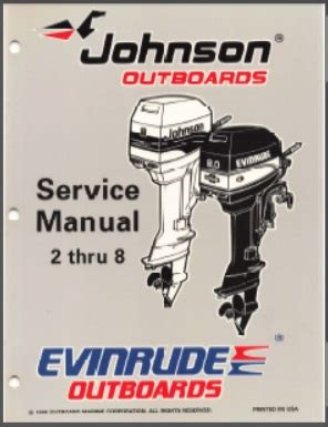 Evinrude 8hp outboard operator maintenance manual. - 2003 download manuale del negozio hyundai getz.