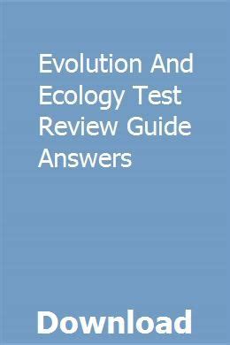 Evolution and ecology test review guide answers. - Englische grammatik eine funktionsbasierte einführung band i.